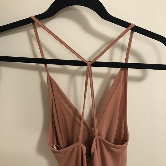 DYNAMITE Knot Strappy Mini Dress In Cameo Brown ~ Size S Small - Picture 2 of 6